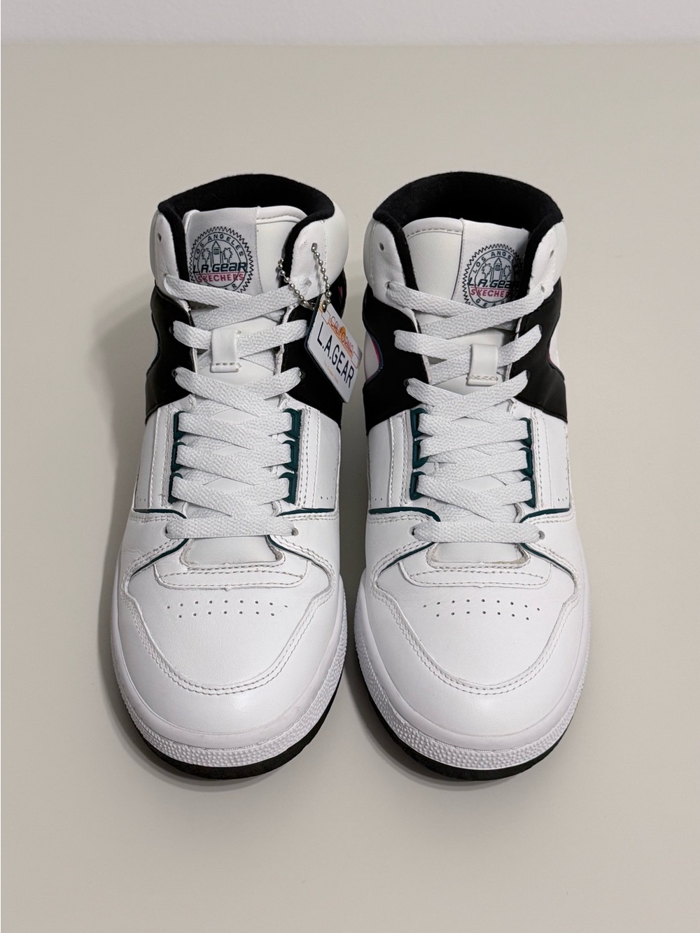 Skechers x L.A. Gear Slammer High Top Sneakers White WBKT Women's Size 8
